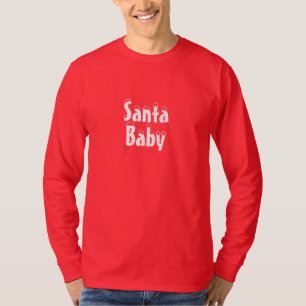 Santa Baby rode sneeuw typografie schattig kerst T-shirt