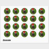 Santa Baby Ronde Sticker (Vel)
