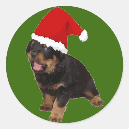 Santa Baby Ronde Sticker (Voorkant)
