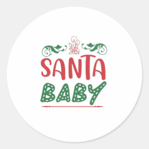 Santa Baby Ronde Sticker