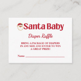 Santa Baby rood en groen Baby shower Informatiekaartje