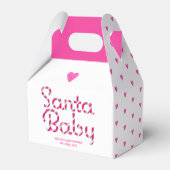Santa Baby Roze Kerst Baby shower Favoriet Box Bedankdoosjes (Achterkant)