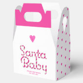 Santa Baby Roze Kerst Baby shower Favoriet Box Bedankdoosjes (Geopend)