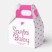 Santa Baby Roze Kerst Baby shower Favoriet Box Bedankdoosjes (Voorkant Zijde)