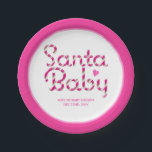 Santa Baby Roze Kerst Baby shower Papieren Borden Papieren Bordje<br><div class="desc">Vier het in een zoete vakantiestijl met deze Santa Baby baby shower papieren borden! Met roze en groene suikerriet belettering en een feestelijk hartaccent, deze wegwerp borden voegen een vrolijke touch aan uw baby shower met kerstthema. Perfect voor het serveren van lekkernijen, snacks of taart op uw vrolijke kleine feest....</div>