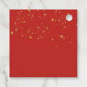 Santa Baby Rustic Winter Greenery baby shower Bedankjes Labels (Achterkant)