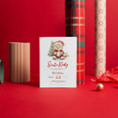 Santa Baby Schattige Beer Baby shower Kaart