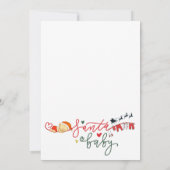Santa Baby Script Winter Christmas Baby shower Kaart (Achterkant)