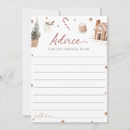 Santa Baby shower advies voor de Kaart (Voorkant)