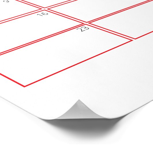 Santa Baby shower Baby Vervaldatum Kalenderspel Poster (Hoek)