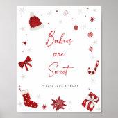 Santa Baby shower Baby's zijn schattig Poster (Voorkant)