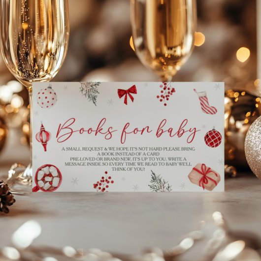 Santa Baby shower Boek Aanvraag Informatiekaartje