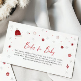 Santa Baby shower Boeken voor Baby Informatiekaartje