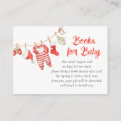 Santa Baby Shower Books for Baby Informatiekaartje (Voorkant)
