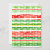 Santa Baby shower bow and Santa hat Christmas Bedankkaart (Achterkant)