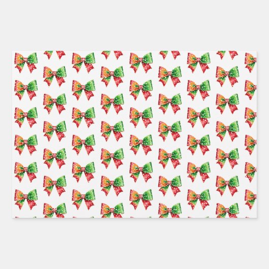 Santa Baby shower bow and Santa hat Christmas Inpakpapier Vel (Voorkant 3)