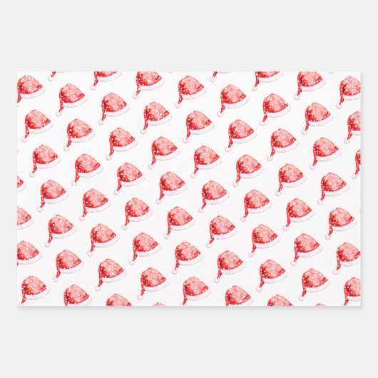 Santa Baby shower bow and Santa hat Christmas Inpakpapier Vel (Voorkant 2)