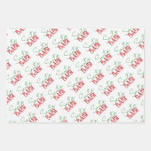 Santa Baby shower bow and Santa hat Christmas Inpakpapier Vel (Voorkant)