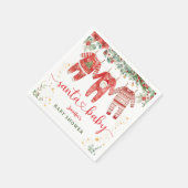 Santa Baby Shower Christmas Boy Paper Napkin Servet (Hoek)