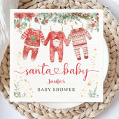 Santa Baby Shower Christmas Boy Paper Napkin Servet