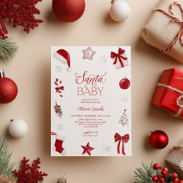 Santa Baby Shower Christmas Festive Kaart