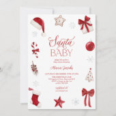 Santa Baby Shower Christmas Festive Kaart (Voorkant)