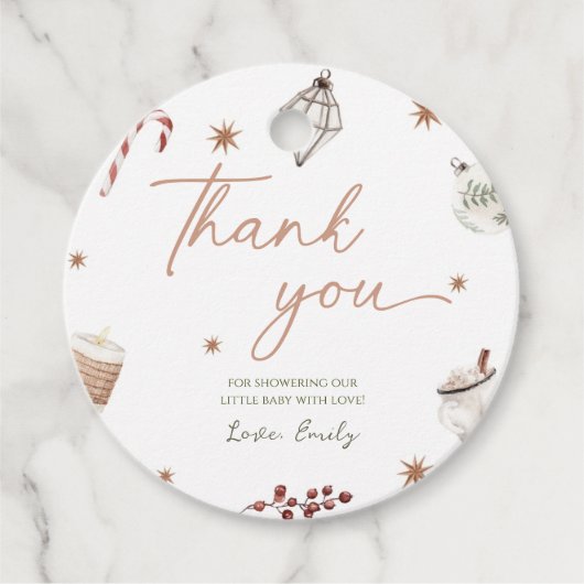 Santa Baby shower Christmas Gift Label (Voorkant)