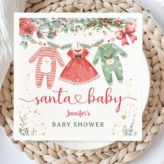 Santa Baby shower Christmas Girl Papier servet