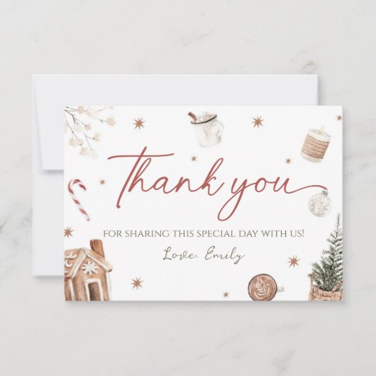 Santa Baby shower Dank u kaart (Voorkant)