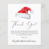 Santa Baby shower Dank u kaart (Voorkant)