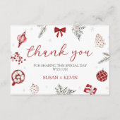 Santa Baby shower Dank u kaart (Voorkant)