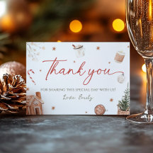 Santa Baby shower Dank u kaart