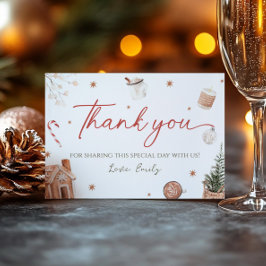 Santa Baby shower Dank u kaart