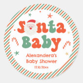 Santa Baby shower Favoriet Ronde Sticker (Voorkant)
