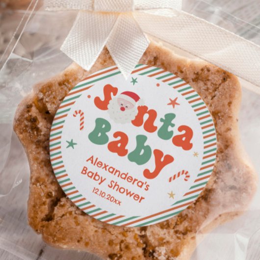Santa Baby shower Favoriet Ronde Sticker