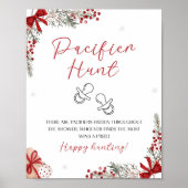 Santa Baby shower het Pacifier Hunt-teken Poster (Voorkant)