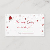 Santa Baby shower Hoeveel Snoepjes Informatiekaartje (Voorkant)