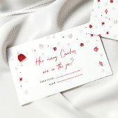 Santa Baby shower Hoeveel Snoepjes Informatiekaartje