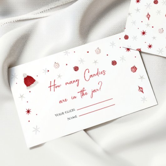 Santa Baby shower Hoeveel Snoepjes Informatiekaartje