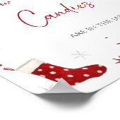 Santa Baby shower Hoeveel Snoepjes Poster (Hoek)