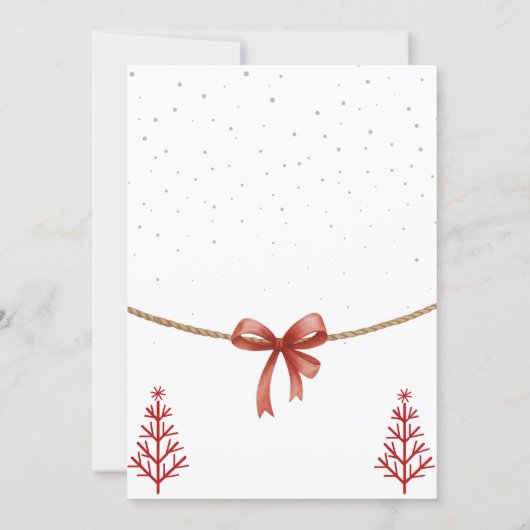 Santa Baby Shower Invitation  Kaart (Achterkant)