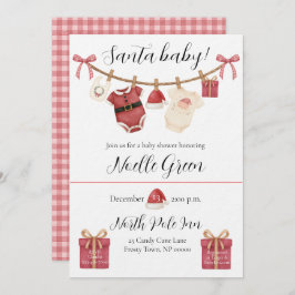 Santa Baby Shower Invitation Kaart