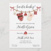 Santa Baby Shower Invitation Kaart (Voorkant)