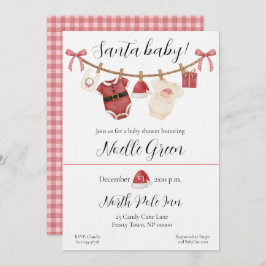 Santa Baby Shower Invitation Kaart