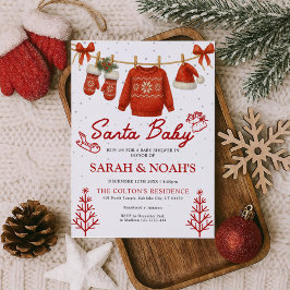 Santa Baby Shower Invitation  Kaart
