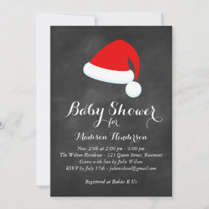 Santa Baby shower Invitation - krijtbord Kaart