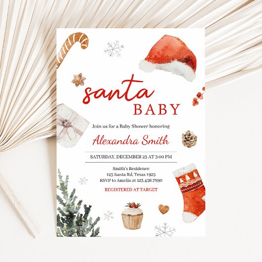 Santa Baby shower Kaart