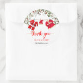 Santa Baby shower, kerst Baby shower Ronde Sticker (Tas)