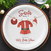 Santa Baby shower Kerstvakantie Winterjurk Papieren Bordje