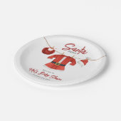 Santa Baby shower Kerstvakantie Winterjurk Papieren Bordje (Gekanteld)